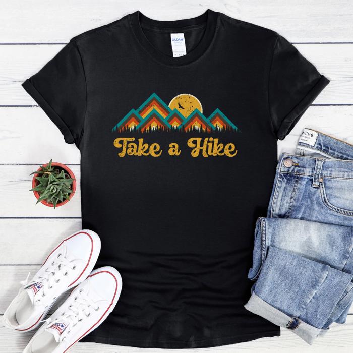 Take a Hike Mountain Graphic T-shirt, Sassy Statement Tee, Hiking Shirt