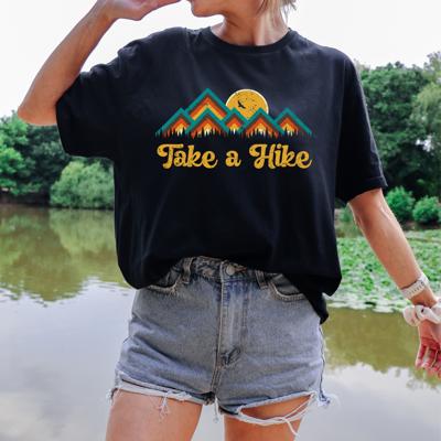 Take a Hike Mountain Graphic T-shirt, Sassy Statement Tee, Hiking Shirt
