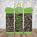  Camo 12 oz Personalized Flip Top Leak Proof Kids Water Bottle