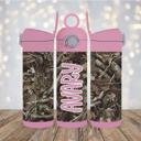  Camo 12 oz Personalized Flip Top Leak Proof Kids Water Bottle