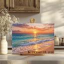  Ocean Beach Sunset 15" x 11" Personalized Tempered Glass Cutting Board