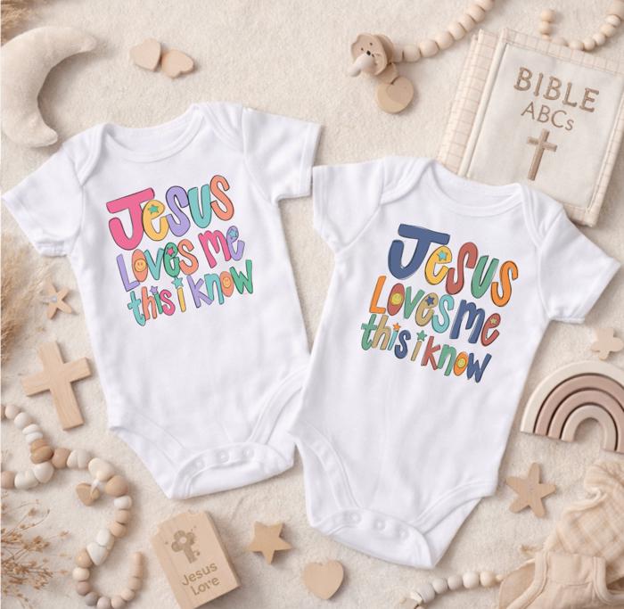 Jesus Loves You, God is Good Baby Bodysuit