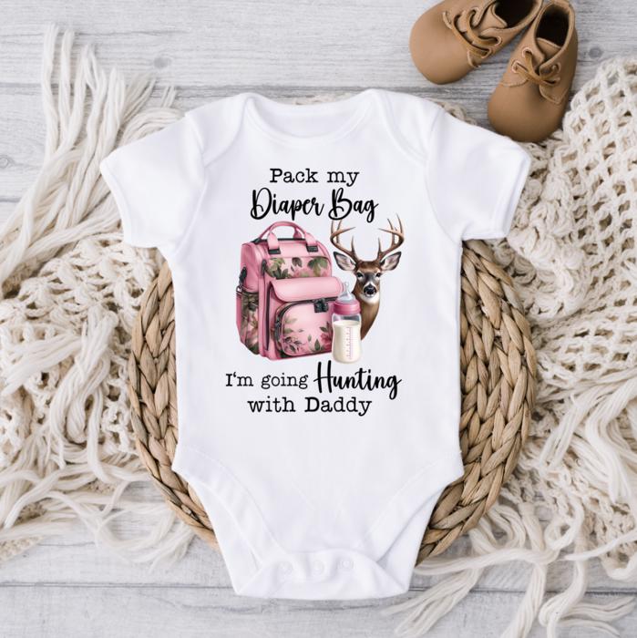 Pack My Diaper Bag Going Hunting with Daddy/Grandpa Baby Bodysuit