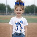  Baseball Coquette Bows Girls Tee Shirt