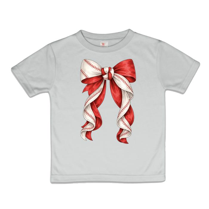 Baseball Coquette Bows Girls Tee Shirt