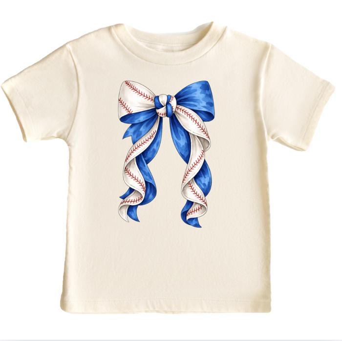 Baseball Coquette Bows Girls Tee Shirt