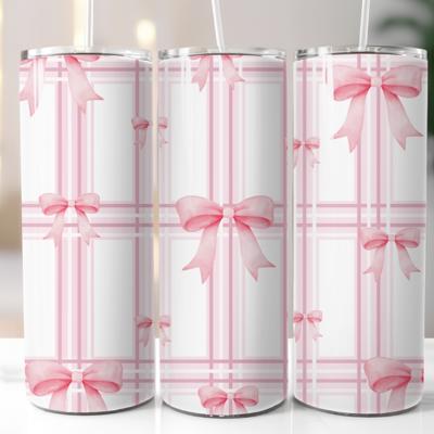 Pink Coquette Bows 20 oz Stainless Steel Tumbler