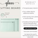  Chef was Cute Red Checkered Glass Cutting Board 15" x 11"