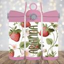  Strawberries Personalized 12 oz Kids Flip Top Tumbler