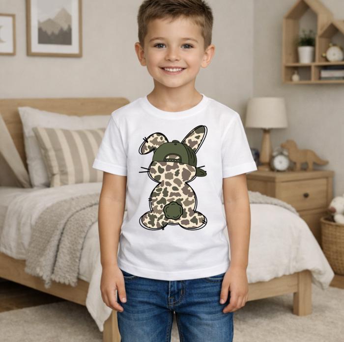 Camo Bunny Boys Tee Shirt