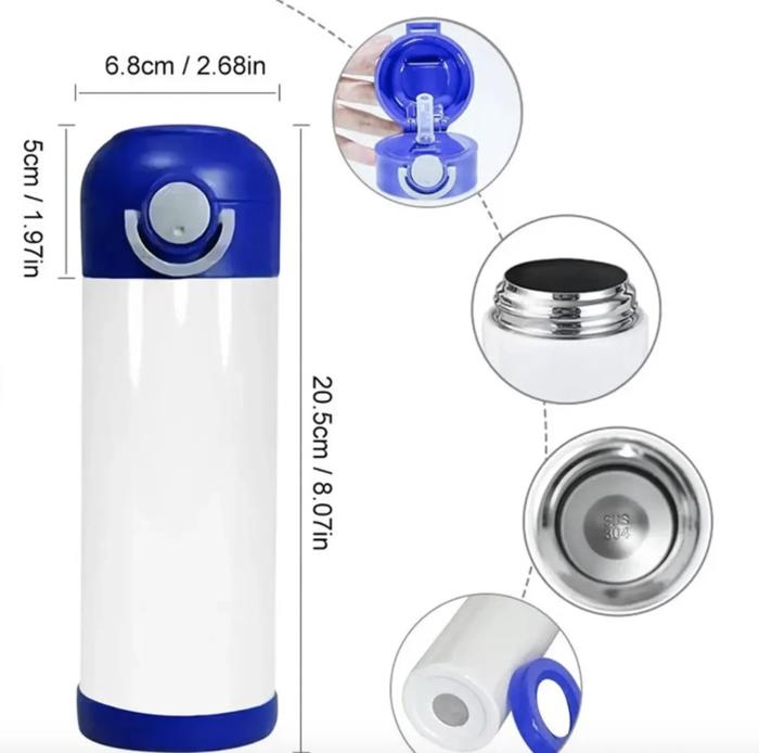 Baseball Tumbler 12oz Personalized Flip Top Sports Water Bottle