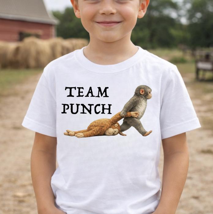 Punch the Viral Monkey and Stuffed Animal Kids Shirt