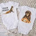  Team Punch Monkey and Stuffed Animal Baby Onesie