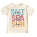  Salt Water, Sea Shells Sun Shine Girls Summer Beach Tee Shirt