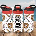  Baseball Sports Tumbler, Flip-top Leak-Proof Toddler Water Bottle