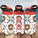  Baseball Sports Tumbler, Flip-top Leak-Proof Toddler Water Bottle