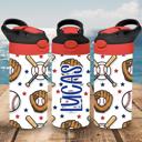  Baseball Sports Tumbler, Flip-top Leak-Proof Toddler Water Bottle