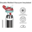  Baseball Sports Tumbler, Flip-top Leak-Proof Toddler Water Bottle