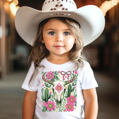 Western Boho Skull Girls Tee Shirt