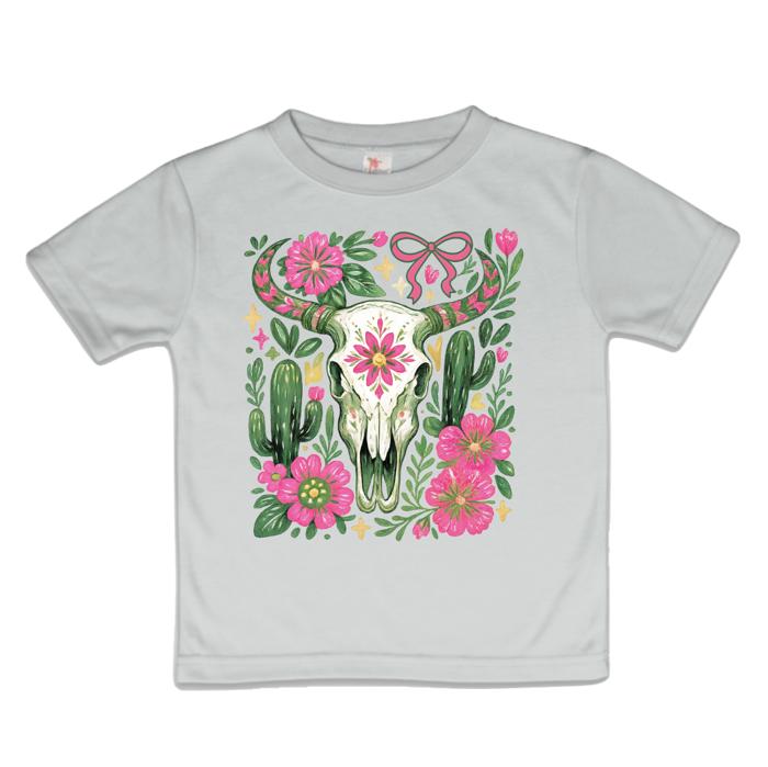 Western Boho Skull Girls Tee Shirt