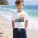  Green Tractor and Beach Toys Boys Tee Shirt