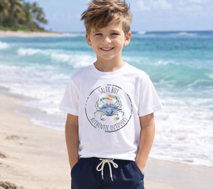 Salty Boy Authentic Outdoors Crab Tee Shirt