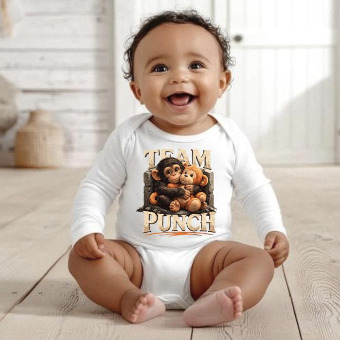 Team Punch Viral Monkey and Stuffed Animal Kids Tee Shirt