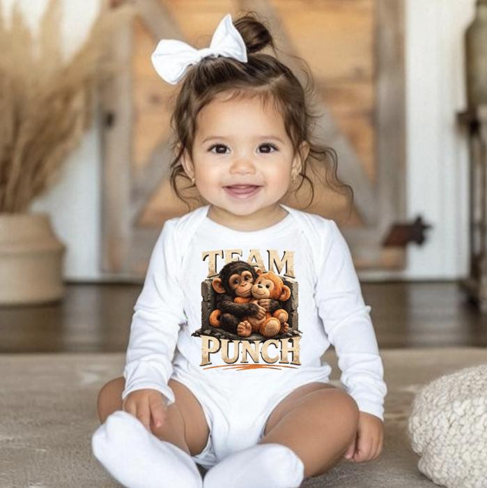 Team Punch Viral Monkey and Stuffed Animal Kids Tee Shirt