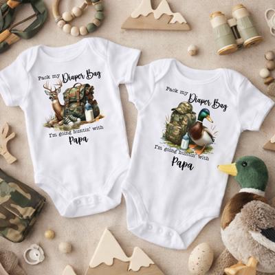 Pack My Diaper Bag Going Hunting and Fishing with Papa Baby Bodysuit