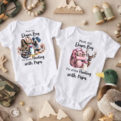 Pack My Diaper Bag going Hunting with Papa Baby Bodysuit
