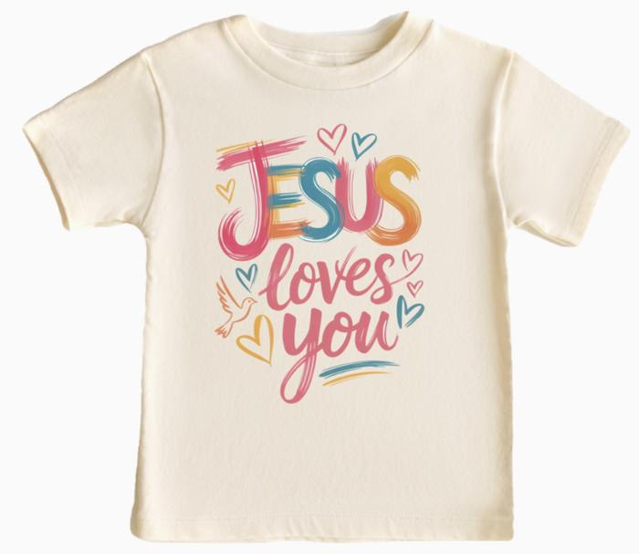 Jesus Loves You Girls Christian Tee Shirt