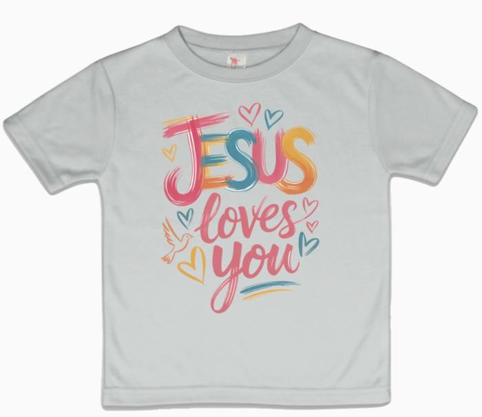 Jesus Loves You Girls Christian Tee Shirt