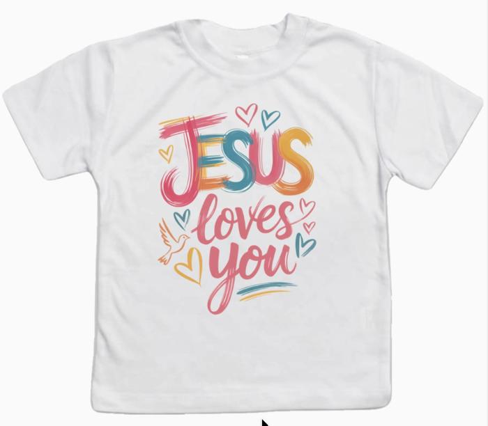 Jesus Loves You Girls Christian Tee Shirt