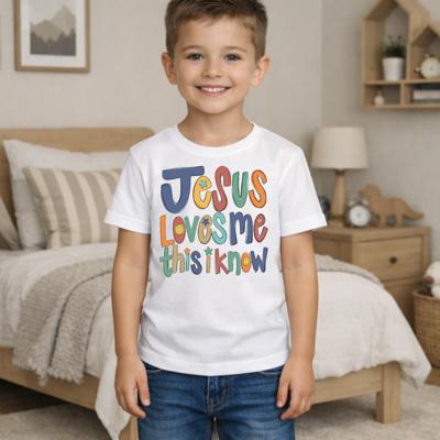 Jesus Loves me this I Know Boys  and Girls Christians Tee Shirt