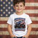  Crushin Freedom Monster Truck Boys 4th of July Patriotic Tee Shirt
