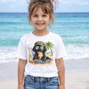  Dog and Ice Cream Cone Kids Summer Tee Shirt