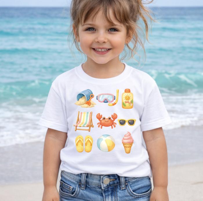 Summer Beach Toys Girls and Boys Tee Shirt