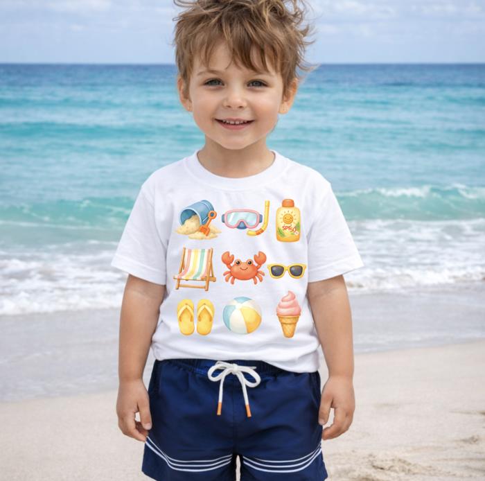 Summer Beach Toys Girls and Boys Tee Shirt