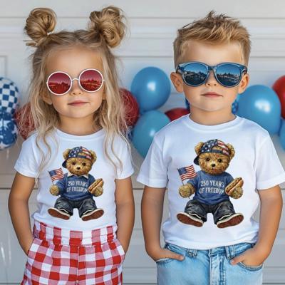 250 Years of Freedom Teddy Bear Kids Tee Shirt