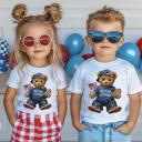  250 Years of Freedom Teddy Bear Kids Tee Shirt