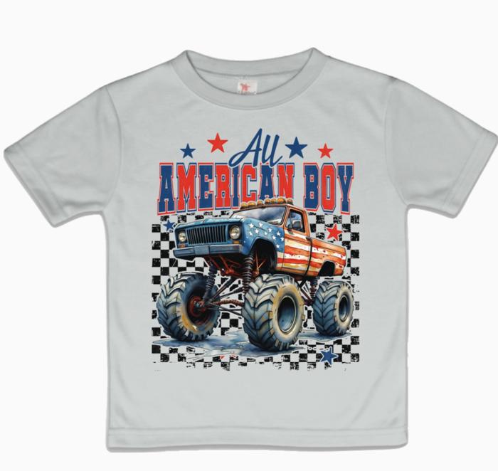 All American Boy Patriotic 4th of July Boys Tee Shirt