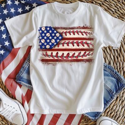 Baseball Flag Kids Tee Shirt