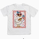  Silly Goose and Hotdog 4th of July Kids Tee Shirt