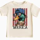  "Merica" Mallard 4th of July Patriotic Boys Tee Shirt