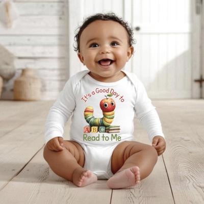Good Day to Read to Me Book Worm Baby Bodysuit