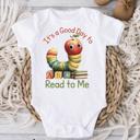  Good Day to Read to Me Book Worm Baby Bodysuit