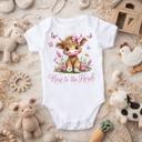  New to the Herd Girls Highland Heifer Baby Onesie