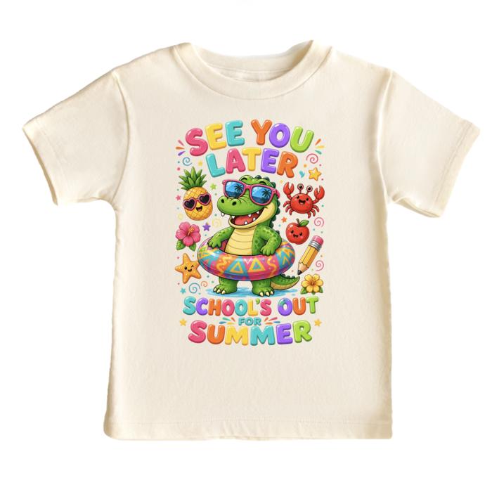 See You Later Schools Out Girls Tee Shirt