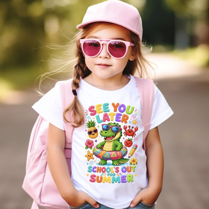 See You Later Schools Out Girls Tee Shirt