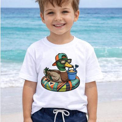 Summer Vibes Mallard on Floaty Boys Summer T-Shirt